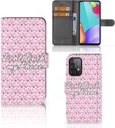 Bookcase Samsung Galaxy A52/A52s Hoesje Flowers Pink DTMP