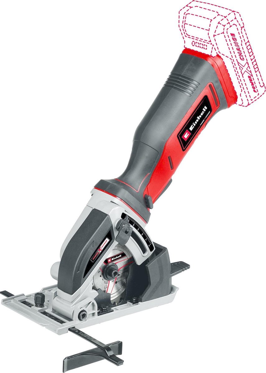 Einhell TE-CS 18/89 Li - Solo Mini-handcirkelzaag 89 mm Zonder accu, Incl. doorslijpschijf 18 V