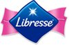 Libresse logo: blauwe ruit met witte ster en strik.