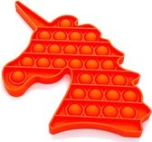 Dielay - Pop It - Fidget Toy - 12,5 cm - Oranje Eenhoorn