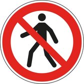 Verboden voor voetgangers bord - plexiglas - P004 Zonder afstandhouders 200 x 200 mm