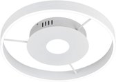 LED Plafondlamp - Plafondverlichting - Nitron Lonag - 45W - Aanpasbare Kleur - Rond - Mat Wit - Aluminium