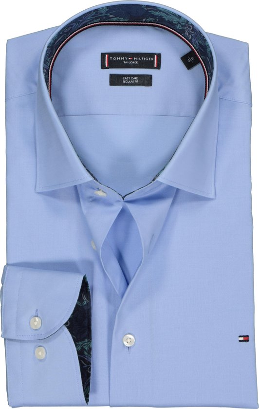 Tommy Hilfiger Regular Fit overhemd - lichtblauw (contrast) -  Strijkvriendelijk -... | bol.com
