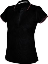 Kariban Dames/dames Contrast Poloshirt met korte mouwen (Zwart)