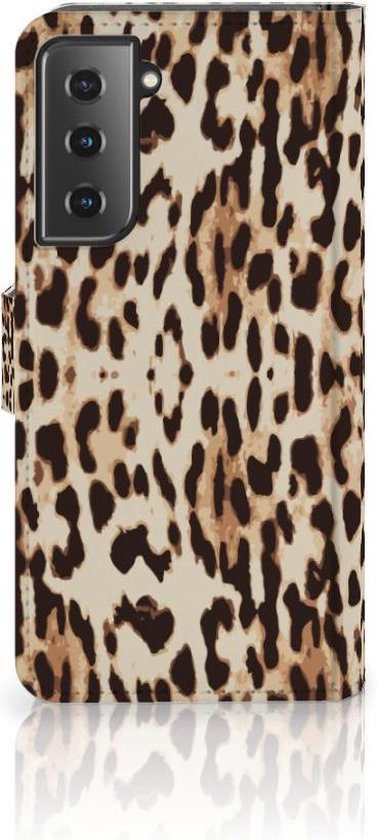 Cuir PU Premium Housse Portefeuille Coque pour Samsung Galaxy S21 Coque Téléphone Léopard