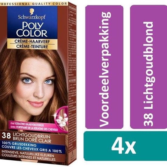 Poly Color Haarverf - 39 Lichtbruin - 4 stuks - Voordeelverpakking | bol.com