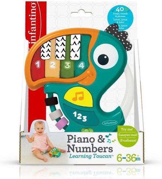 Thumbnail van een extra afbeelding van het spel INFANTINO - Toekan om piano en cijfers te leren