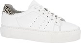 5th Avenue Dames Witte leren sneaker panterprint - Maat 38