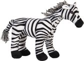 Clayre & Eef Deurstopper Zebra 37*13*30 cm Zwart, Wit Polyester Deurklem Deurwig