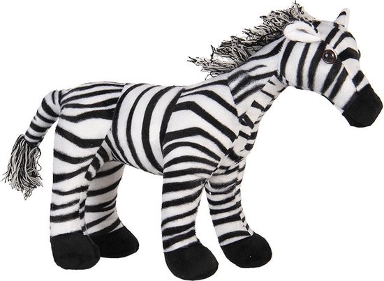 Clayre & Eef Deurstopper Zebra 37x13x30 cm Zwart Wit Polyester Deurklem
