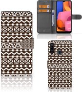 Bookcase Samsung Galaxy A20s Hoesje Aztec Brown