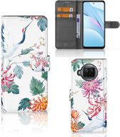 Telefoonhoesje Xiaomi Mi 10T Lite Wallet Bookcase Bird Flowers
