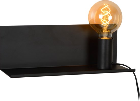 Lucide SEBO - Bedlamp - E27 - Zwart