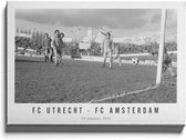Walljar - FC Utrecht - FC Amsterdam '75 - Zwart wit poster met lijst