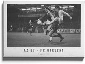 Walljar - AZ 67 - FC Utrecht '80 - Zwart wit poster