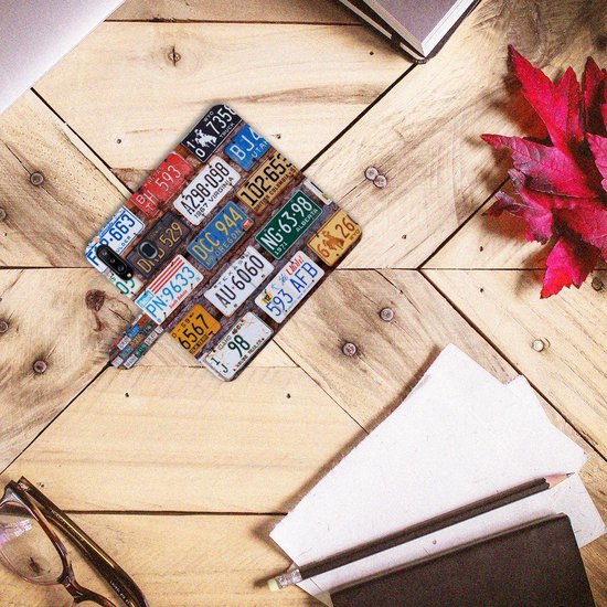 PU Premium Housse pour Samsung Galaxy A20s Portefeuille Plaques D'Immatriculation