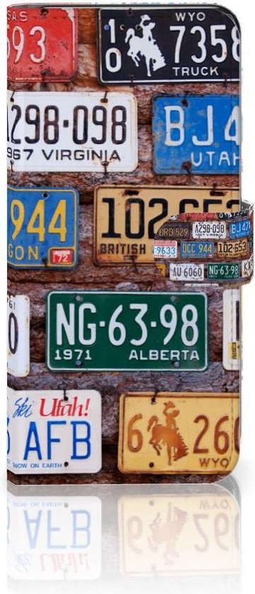 PU Premium Housse pour Samsung Galaxy A20s Portefeuille Plaques D'Immatriculation