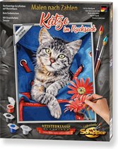 Schipper Schilderen op Nummer - Kat in rugzak - Hobbypakket