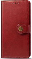 Samsung Galaxy M51 Hoesje - Mobigear - Snap Button Serie - Kunstlederen Bookcase - Rood - Hoesje Geschikt Voor Samsung Galaxy M51