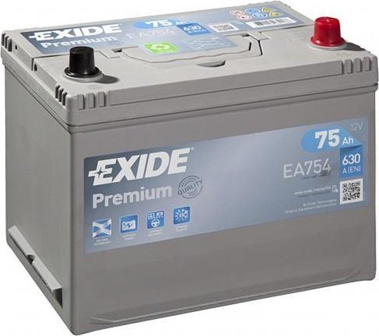 Exide Technologies EA754 Premium 12V 75Ah Zuur 3661024034166 | bol