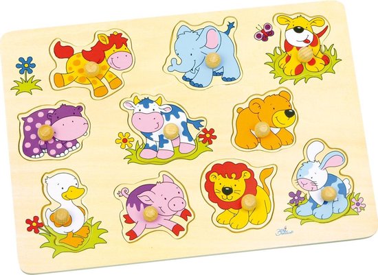 Goki 10-Delige Puzzel Dierenbabies