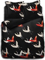 Dekbedovertrek Birds Black - Lits Jumeaux - 240 x 200/200