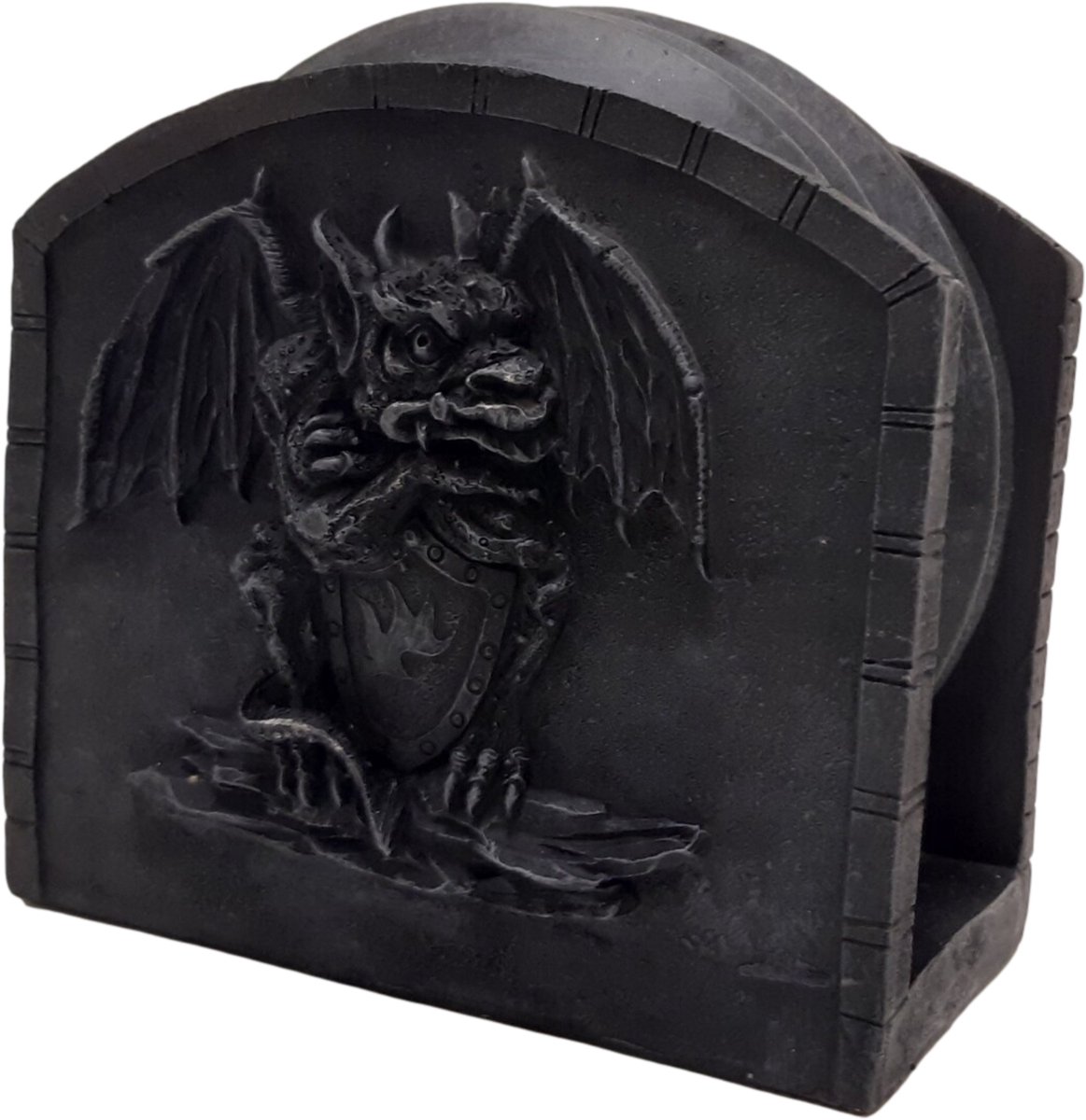 Gothic Onderzetters voor Glazen - set van 4 glazen onderzetters met houder Gothic Decoratie 12 cm| GerichteKeuze