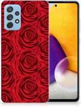 GSM Hoesje Geschikt voor Samsung Galaxy A72 TPU Bumper Red Roses