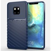 Voor Huawei Mate 20 Pro Thunderbolt Shockproof TPU Soft Case (donkerblauw)