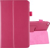 Litchi Texture Horizontal Flip Leren Case met Houder voor Galaxy Tab A8.0 T290 (Rose Red)