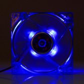 Let op type!! 8025 4 pin DC 12V 0.18A Computer hoesje Cooling Fan [PEVF koeler met LED licht  Afmeting: 80x80x25mm (donker blauw)