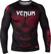 Venum Rashguard NOGI 2.0 L/S Zwart Rood BJJ Fightwear Kies uw maat: L