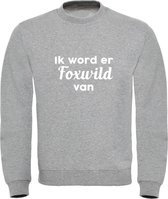 Foxwild word ik er van Trui grijs | Massa is kassa | Peter Gillis | sweater | unisex