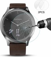 2 PC's ENKAY Hat-Prins voor Garmin Vivomove HR Smart Watch 0.2mm 9H oppervlaktehardheid 2.15D explosieveilige getemperd glas scherm Film