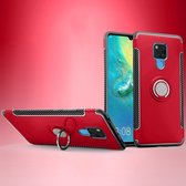 Schokbestendige auto magnetische behuizing met 360 graden roterende pantserring voor Huawei Mate 20 X (rood)