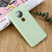 Effen kleur Vloeibare siliconen schokbestendige hoes voor Motorola Moto G7 Play (groen)