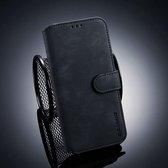 DG.MING Retro Oil Side Horizontal Flip Case voor Huawei Honor 10 Lite, met houder & kaartsleuven & portemonnee (zwart)