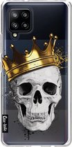 Casetastic Samsung Galaxy A42 (2020) 5G Hoesje - Softcover Hoesje met Design - Royal Skull Print