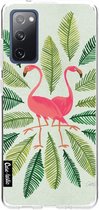 Casetastic Samsung Galaxy S20 FE 4G/5G Hoesje - Softcover Hoesje met Design - Flamingos Green Print