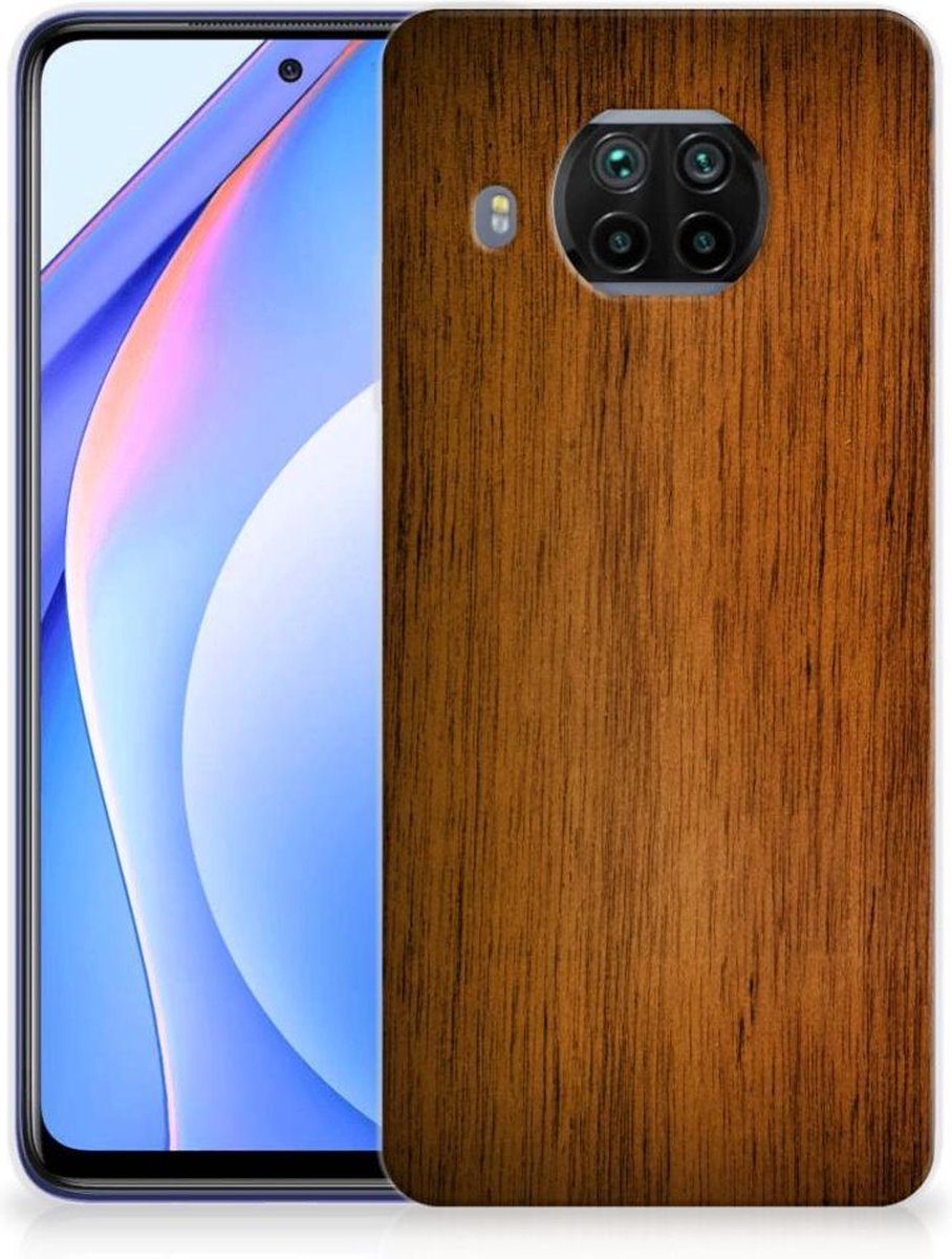 Xiaomi Mi 10T Lite Bumper Hoesje Donker Hout