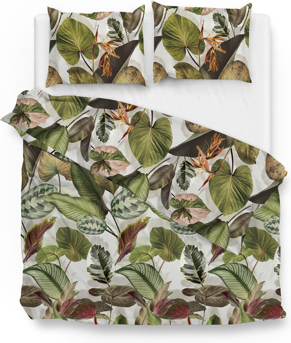 Zo! Home Gianni Dekbedovertrek - Lits-jumeaux - 240x200/220 cm - Green