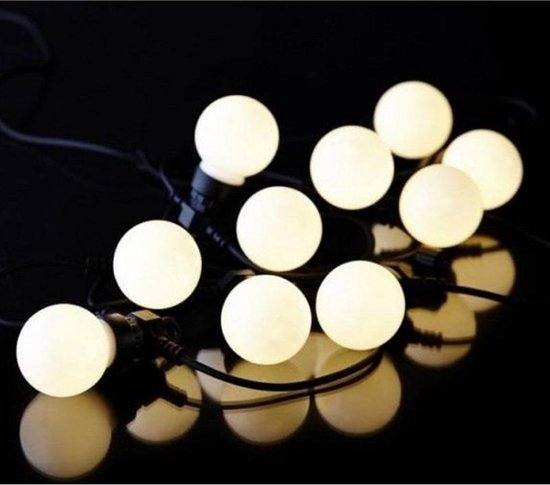 Koppelbare LED 10 lampjes IP44 warm wit - 7,5 meter - feestverlichting... | bol.com