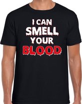 Halloween I can smell your blood verkleed t-shirt zwart heren XL