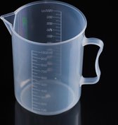 1000ml dunne sectie PP kunststof kolf digitale meetgereedschappen Cup cilinder schaal maatregel glas Lab laboratorium (transparant)