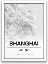 Poster/plattegrond SHANGHAI - A4