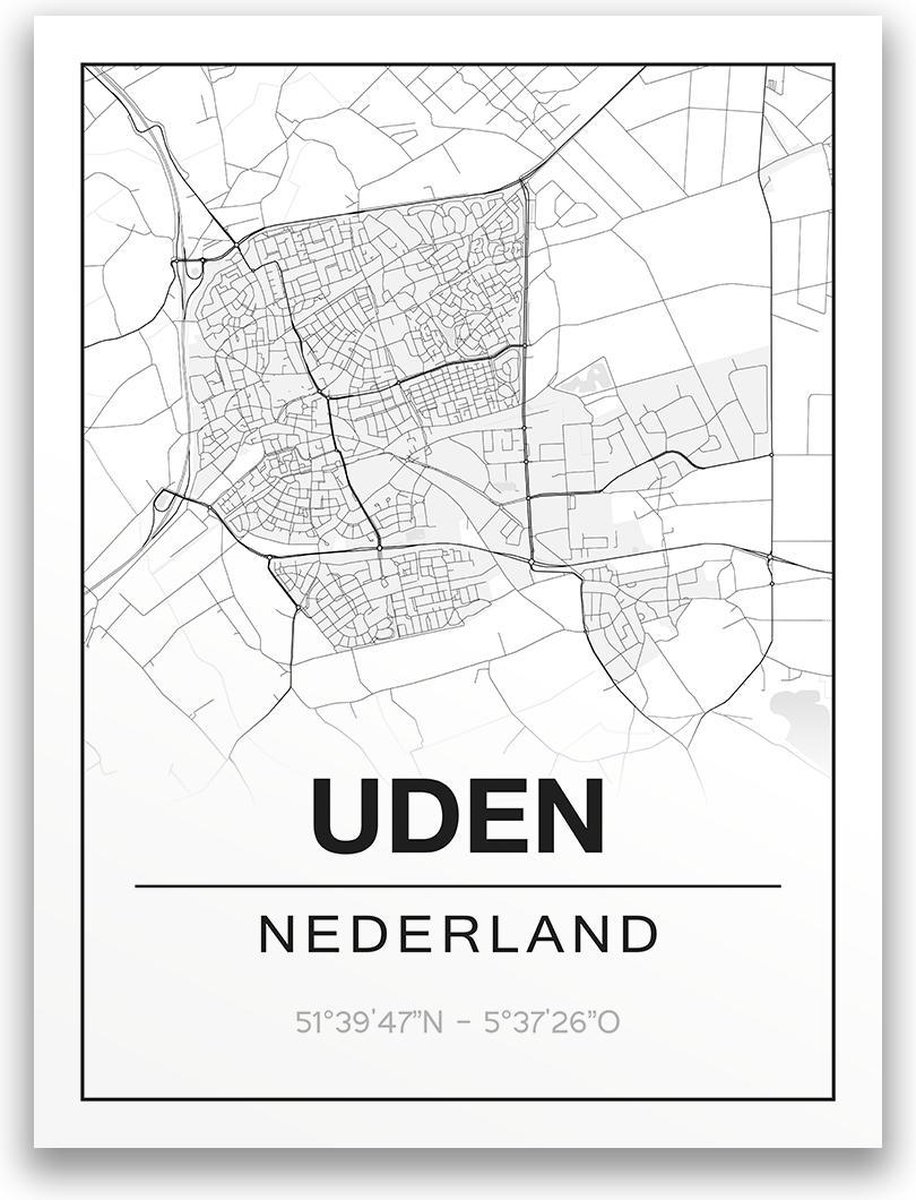 Poster/plattegrond UDEN - A4 - Studio216