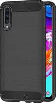 Samsung Galaxy A70/A70s Hoesje Brushed TPU - Matt Zwart