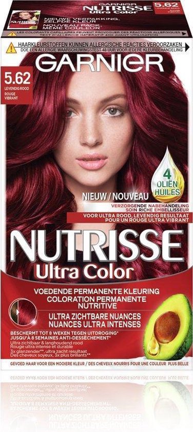 Garnier Nutrisse Ultra Color 5.62 - Levendig Rood - Haarverf | bol.com