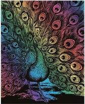 Art de paillettes • Film à gratter Rainbow Peacock
