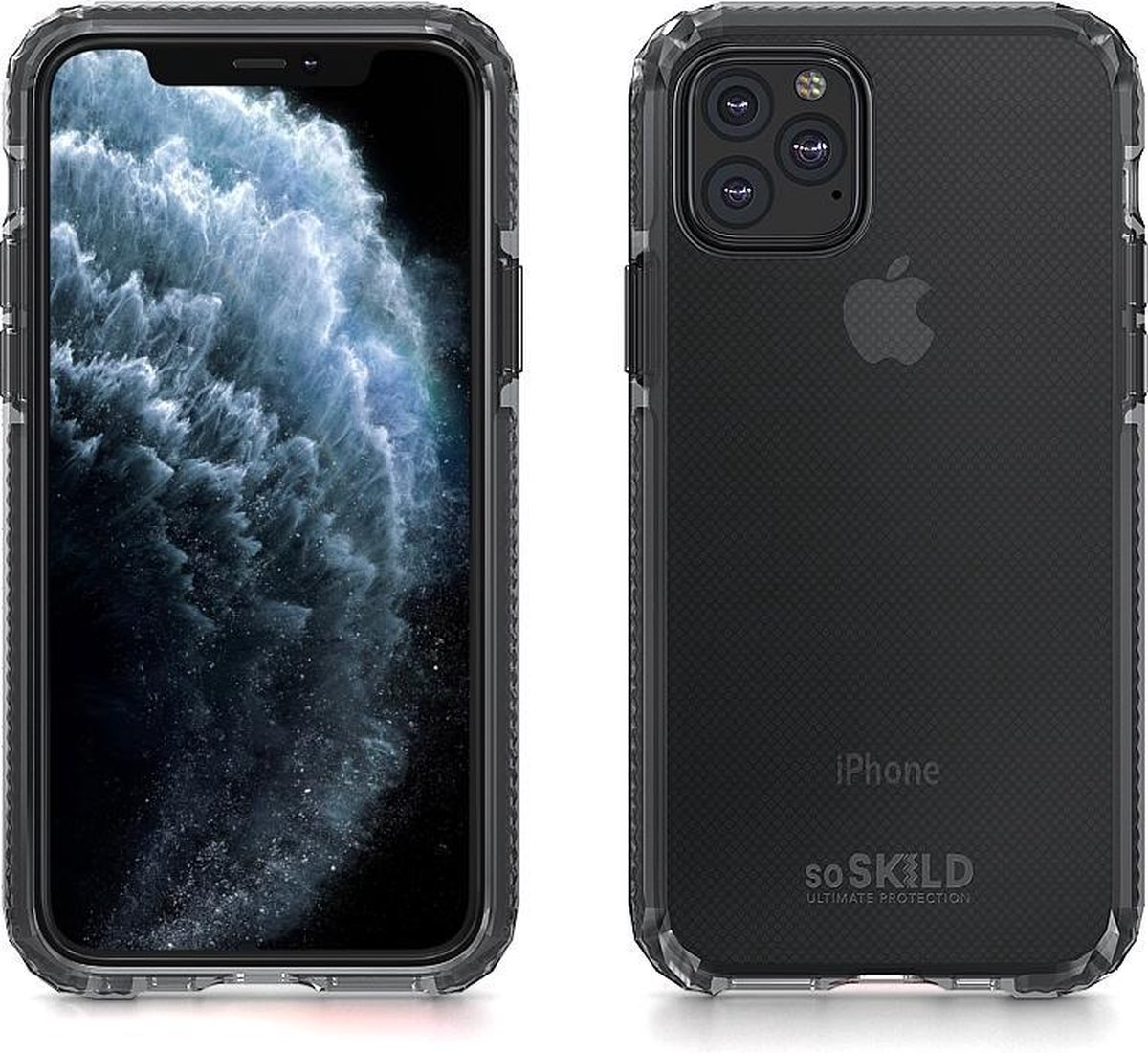 SoSkild iPhone 11 Pro Hoesje Defend Heavy Impact - Smokey Grey